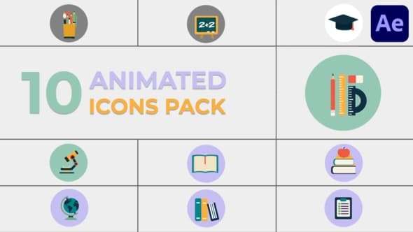 Education Icons for After Effects – After Effects Download | Madbax