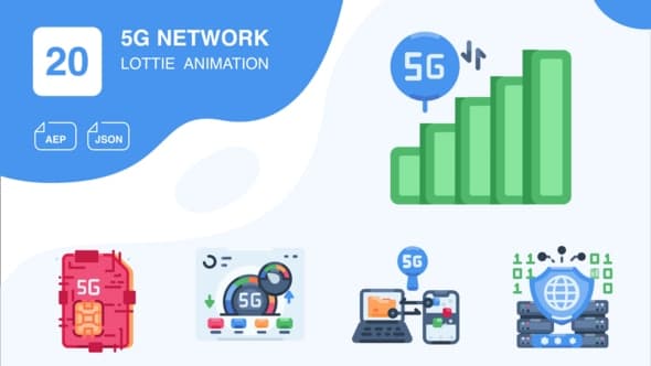 5G Network Animated Icons | After Effects – After Effects Download | Madbax