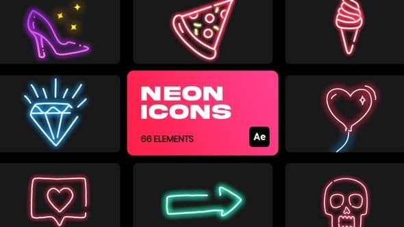 Neon Icons for After Effects – After Effects Download | Madbax