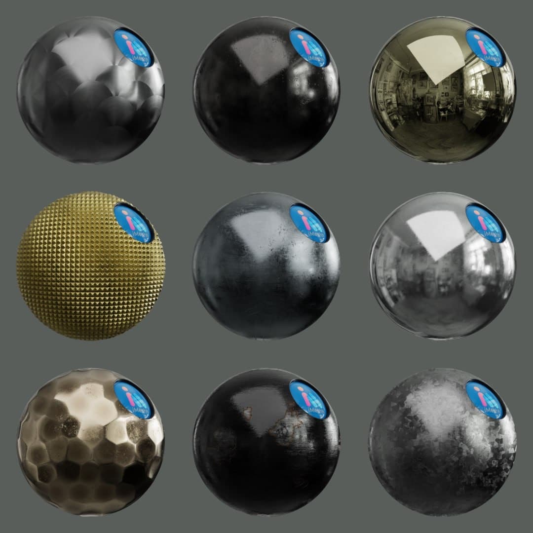 Metal Materials & PBR Textures – Blender Download | Madbax