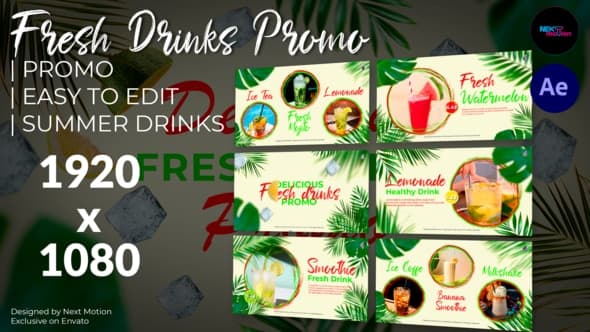 Fresh Drinks Promo – AE / Premiere Download | Madbax