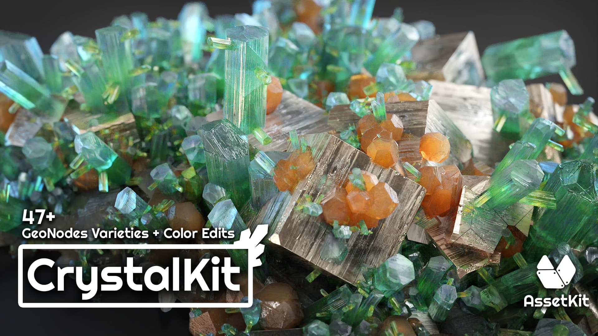 Crystal Kit – 3D Asset Kit v1.2 – Blender Download | Madbax