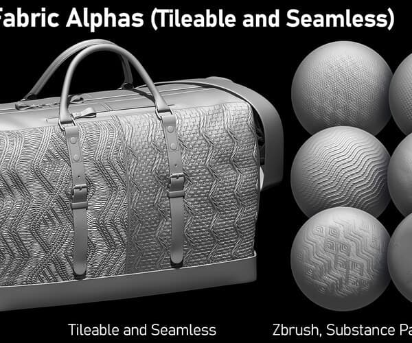 65 4K Fabric Alphas (Tileable) – Blender Download | Madbax