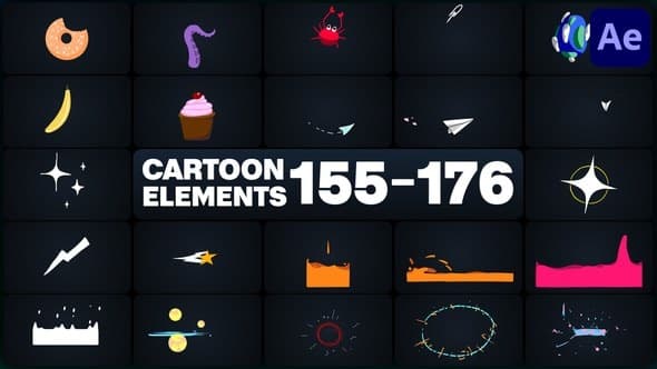 Cartoon Elements for After Effects – After Effects Download | Madbax