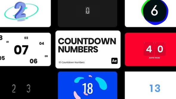 Countdown Numbers for After Effects – After Effects Download | Madbax