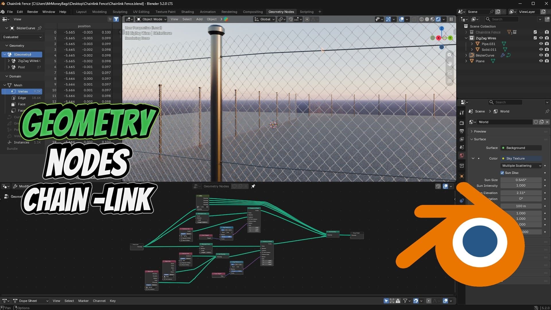 Blender Geometry Nodes (Class 2): Build a Procedural Chain-Link Fence | Ken Mbesa | Skillshare – Blender Download | Madbax