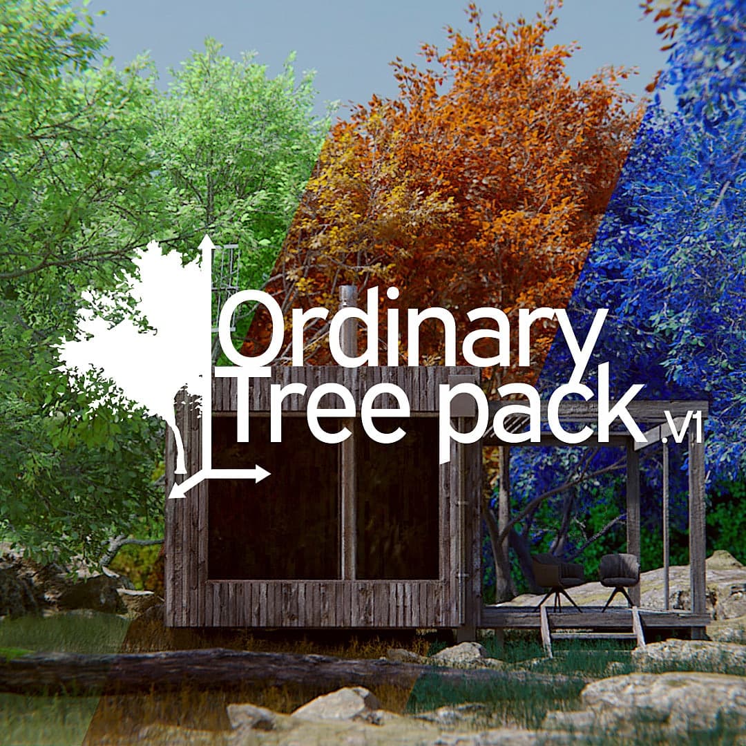 Ordinary Tree Pack v1-v2 – Blender Download | Madbax