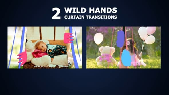 Wild Hands Curtain Transitions for After Effects – After Effects Download | Madbax