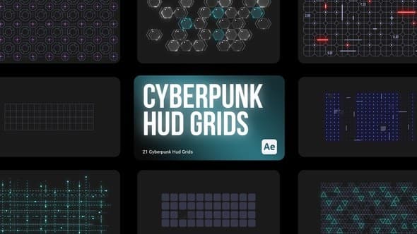 Cyberpunk HUD Grids for After Effects – After Effects Download | Madbax