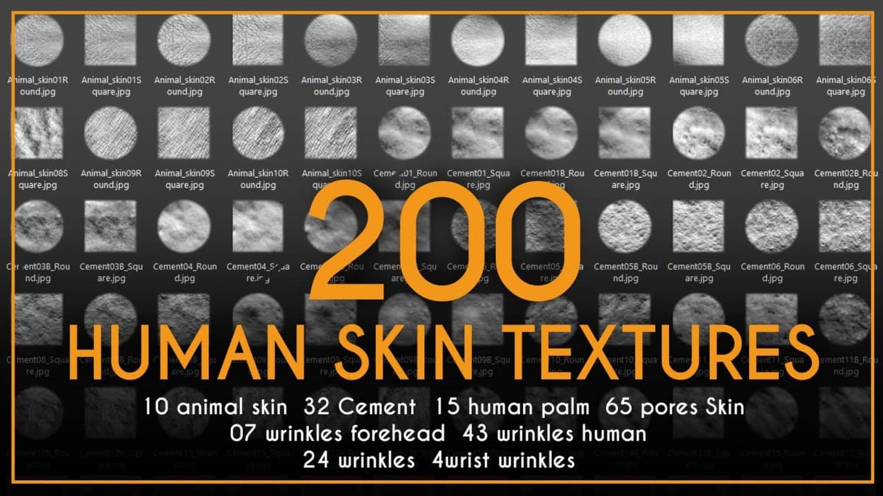 200 Human Skin Textures – Blender Download | Madbax