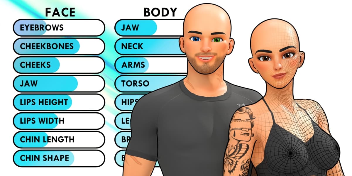 Customisable Male + Female Basemesh Bundle – Blender 5.0+ – Blender Download | Madbax