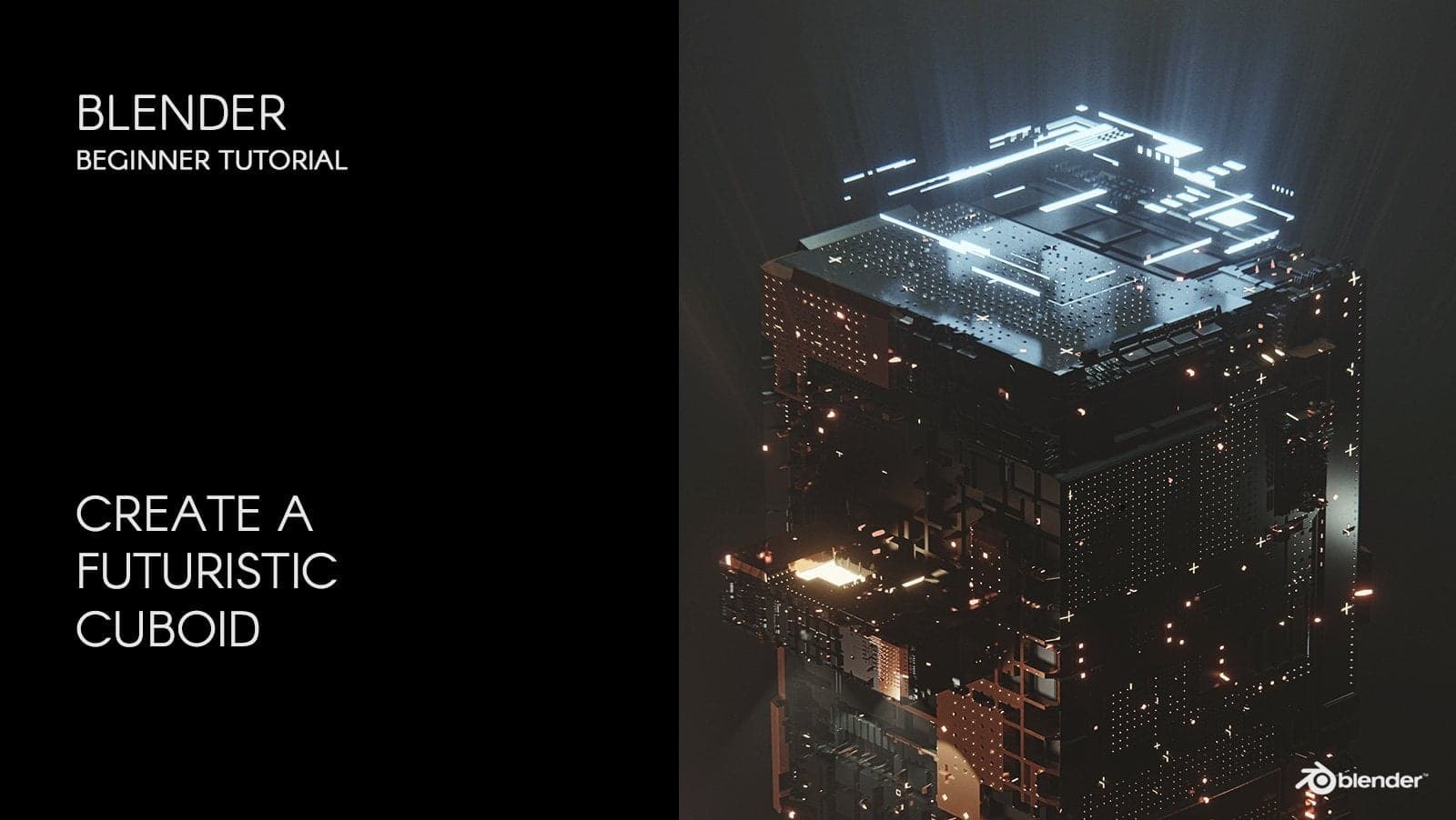 Animate a 3D futuristic cuboid in Blender – Blender Download | Madbax