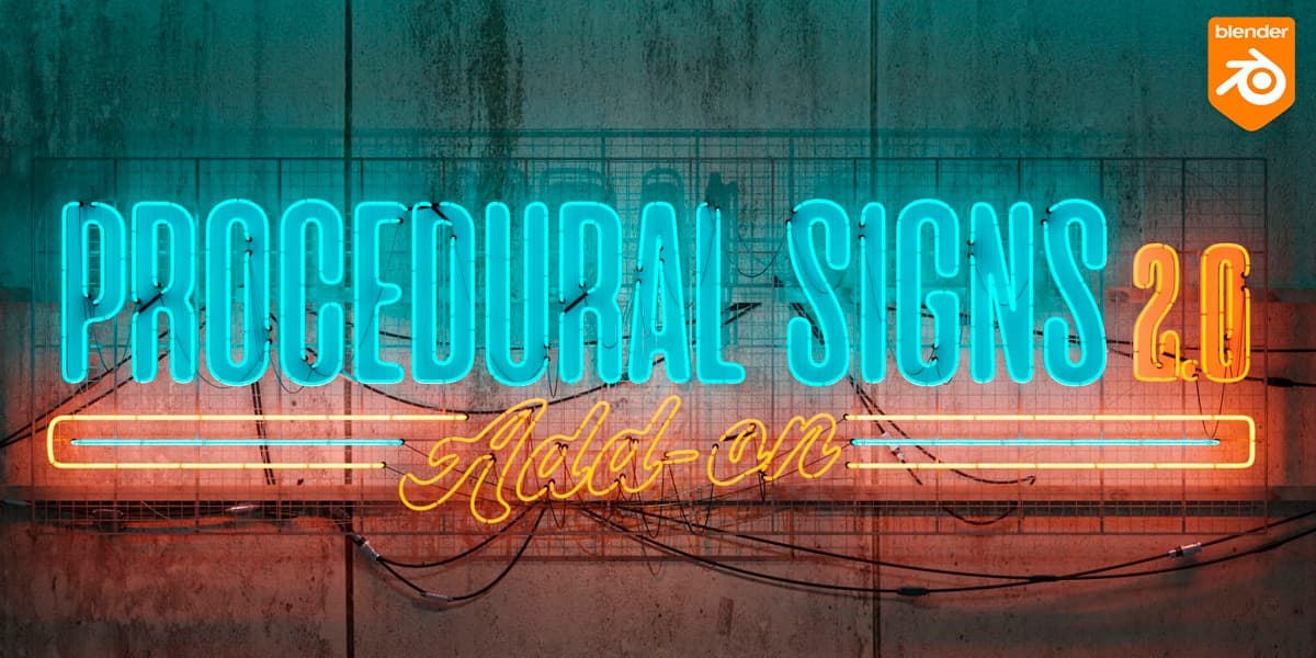 Procedural Signs v2.0 + Assets – Blender Download | Madbax