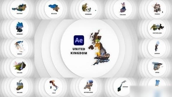 Disks Maps Opener – Western Europe for After Effects – After Effects Download | Madbax