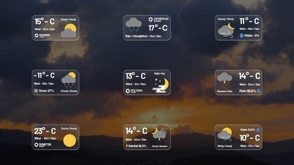 Glass Weather Titles | After Effects – After Effects Download | Madbax