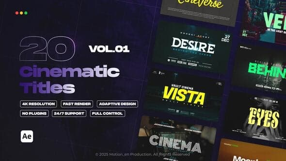 Cinematic Titles vol.01 | After Effects – After Effects Download | Madbax