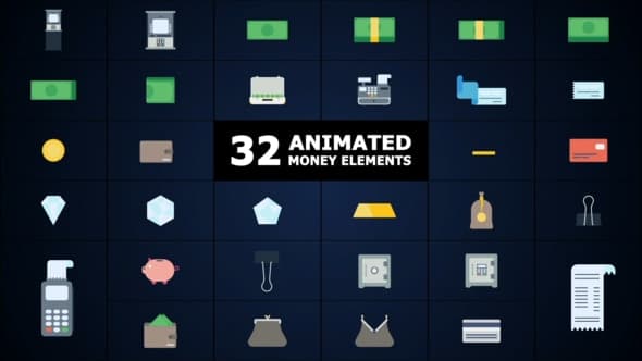 Animated Money Elements for After Effects – After Effects Download | Madbax