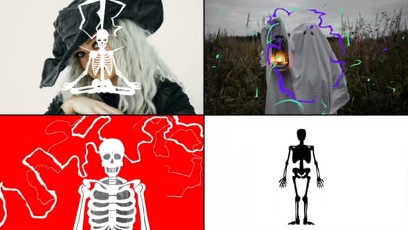 Halloween Skeletons Transitions for After Effects – After Effects Download | Madbax
