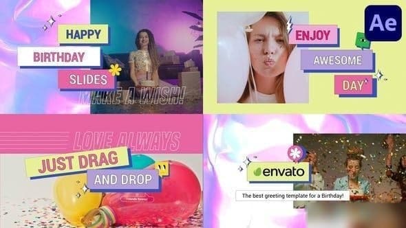 Happy Birthday Slides for After Effects – After Effects Download | Madbax