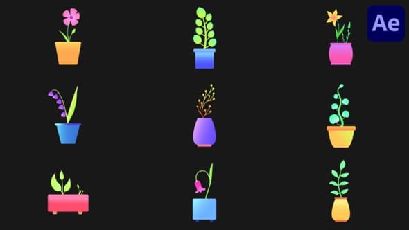 Potted Animated Plants for After Effects – After Effects Download | Madbax
