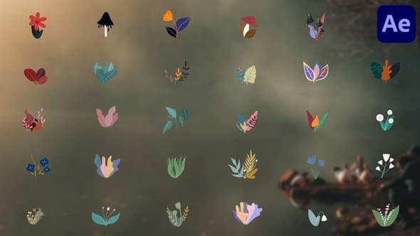 Cartoon Flowers Liquid Motion for After Effects – After Effects Download | Madbax