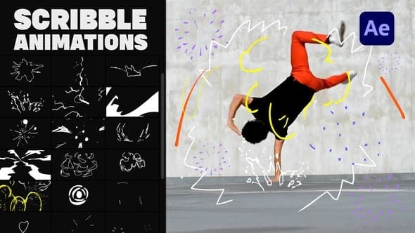 Abstract Scribble Animations for After Effects – After Effects Download | Madbax