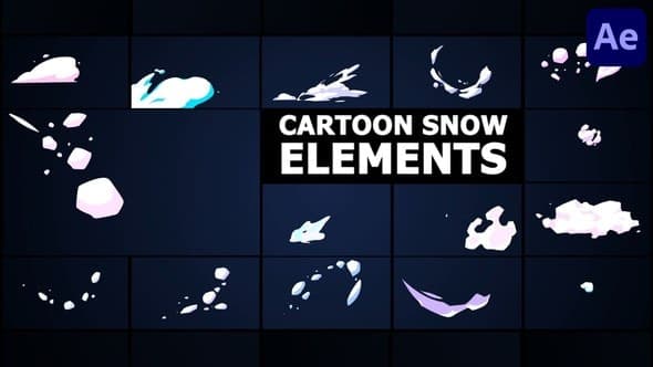 Cartoon Snow Elements | After Effects – After Effects Download | Madbax