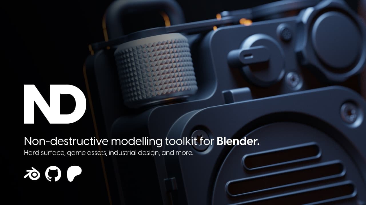 ND — Free Non-Destructive Modelling Blender Add-on v2.2 – Blender Download | Madbax