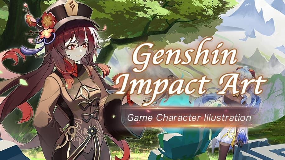 Genshin Impact Art-Game Character Illustration – Blender Download | Madbax