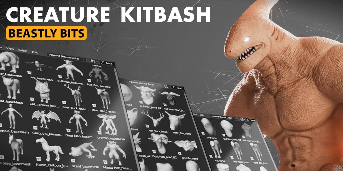 Creature Kitbash v0.1 – Blender Download | Madbax