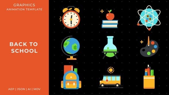 Back to school graphic animation template | After Effects – After Effects Download | Madbax