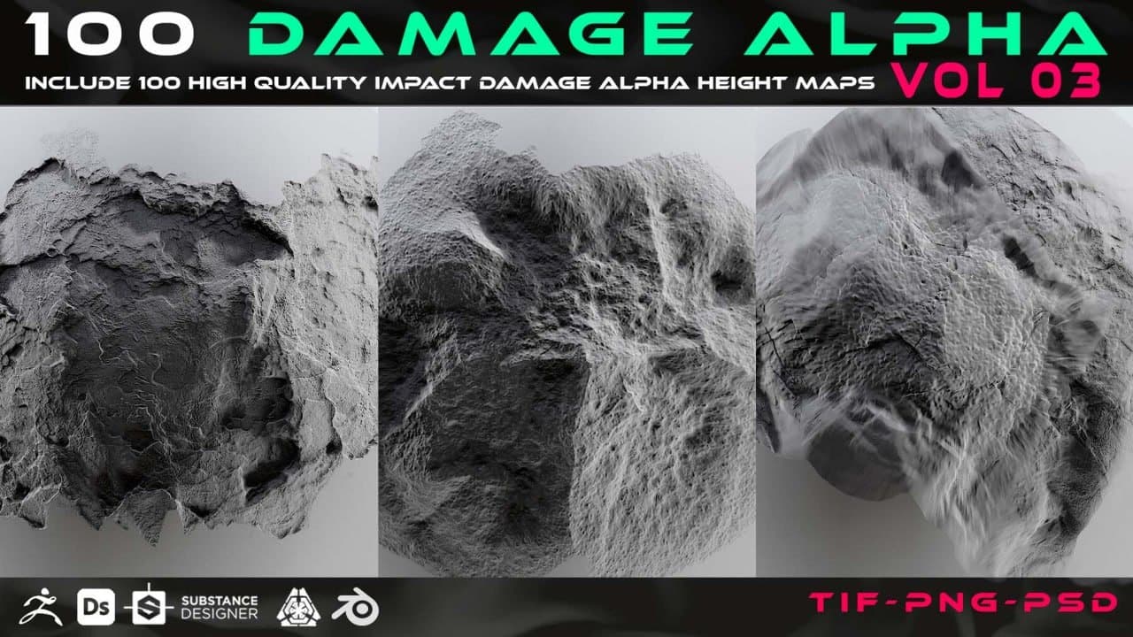 100 Damage Alpha vol 03 – Blender Download | Madbax