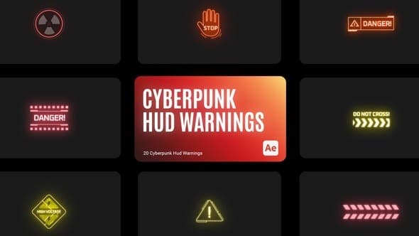 Cyberpunk HUD Warning for After Effects – After Effects Download | Madbax