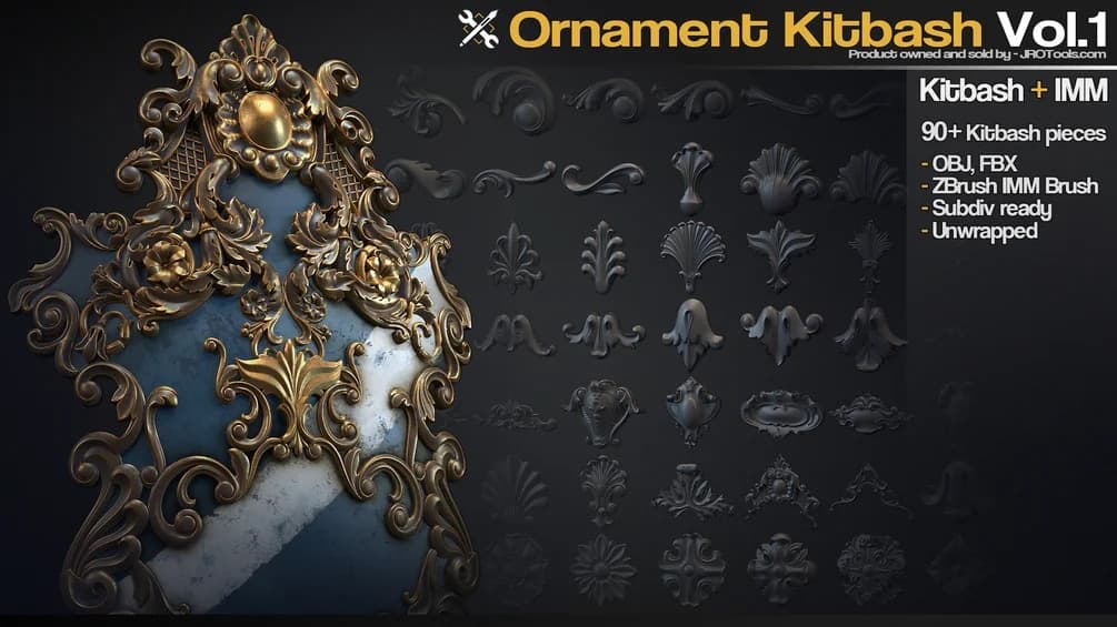 Ornament Kitbash Vol.1 – Blender Download | Madbax