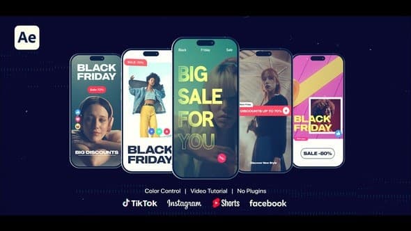 Black Friday – Instagram Stories & Reels – AE / Premiere Download | Madbax