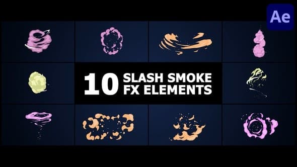 Slash Smoke Elements | After Effects – After Effects Download | Madbax