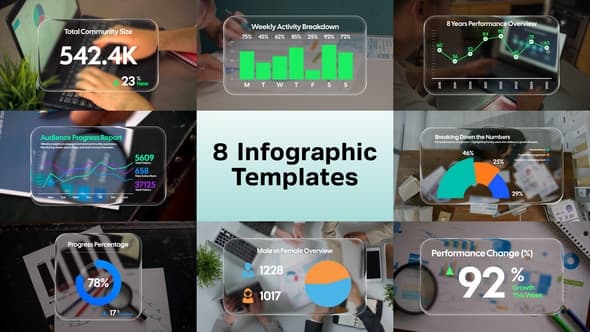Liquid Glass Infographic Animations – AE / Premiere Download | Madbax