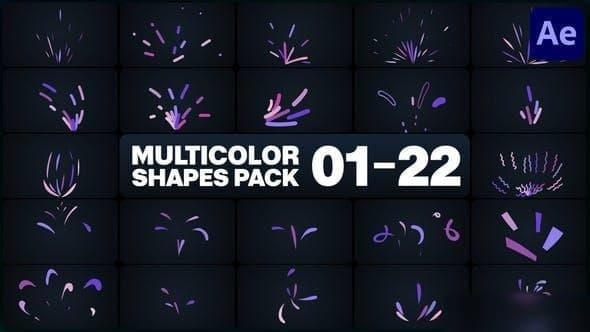 Multicolor Shapes for After Effects – After Effects Download | Madbax