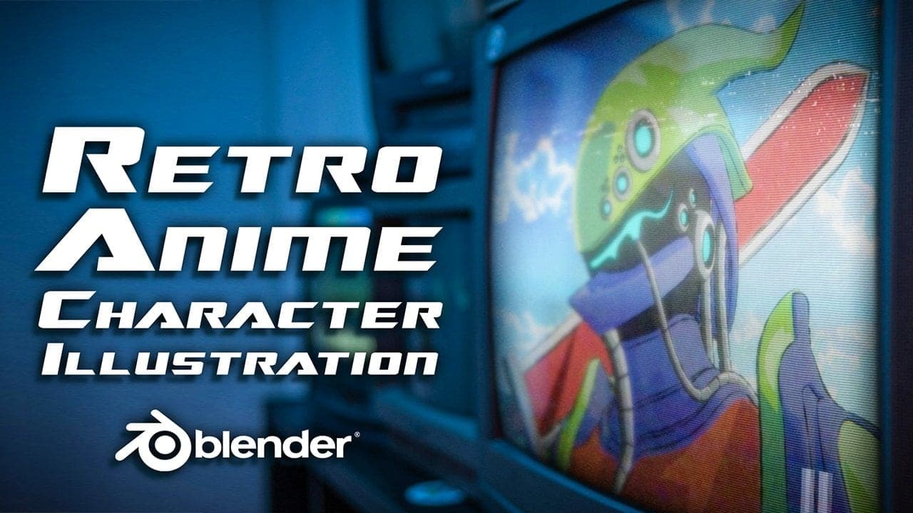 Create a Retro Anime Character Illustration with Blender 3D – Blender Download | Madbax