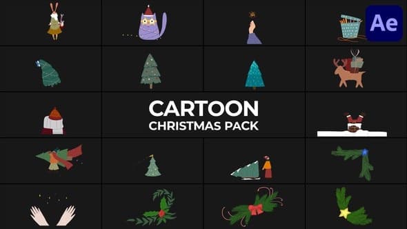 Cartoon Christmas Animations for After Effects – After Effects Download | Madbax