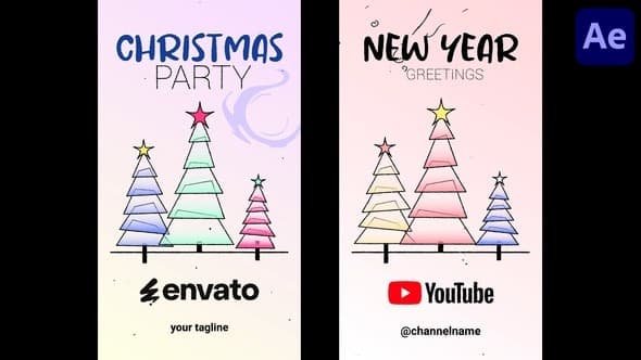 Xmas Tree Vertical Opener for After Effects – After Effects Download | Madbax
