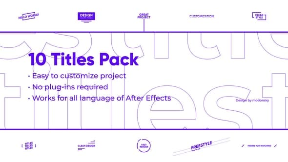 10 Quaint Titles Pack | After Effects – After Effects Download | Madbax