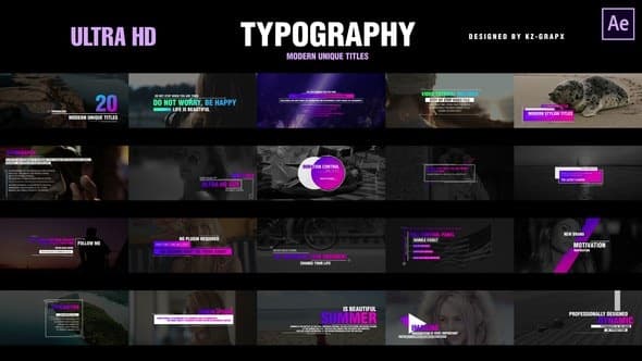 Modern Unique Titles for After Effects | Gradient Colors – After Effects Download | Madbax