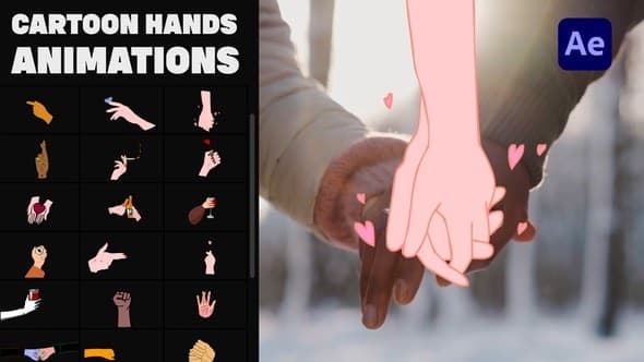 Cartoon Hands Stickers for After Effects – After Effects Download | Madbax