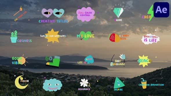 Creative Cartoon Stickers | After Effects – After Effects Download | Madbax