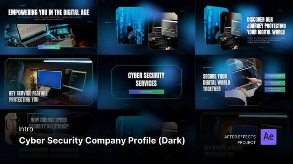 Intro/Opening – Cyber Security Company Profile Dark Ver. After Effects Project Files – After Effects Download | Madbax