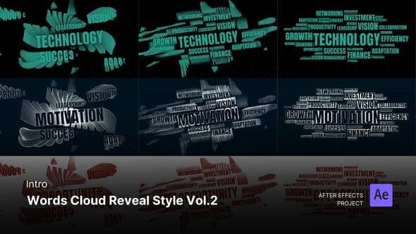 Intro/Opening – Words Cloud Reveal Style Vol.2 After Effects Project Files – After Effects Download | Madbax