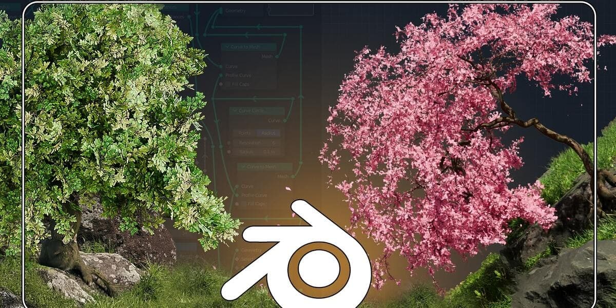 3D Trees with Blender Geometry Nodes – Blender Download | Madbax