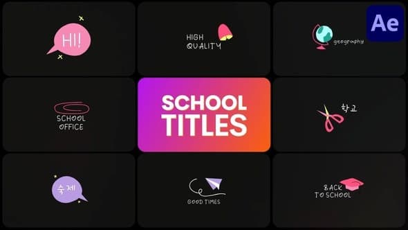 School Titles | After Effects – After Effects Download | Madbax