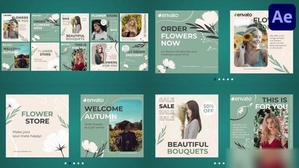 Flower Store Posts for After Effects – After Effects Download | Madbax
